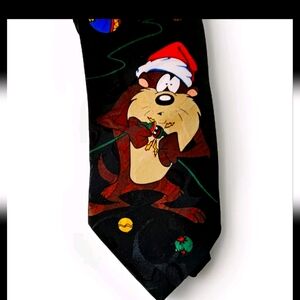 Tasmanian Devil Daffy Duck Looney Tunes Christmas Tie 1995 Cartoons
